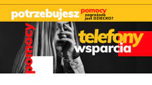 grafika z napisem telefony wsparcia