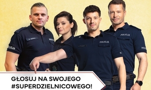 plakat przedstawiający aktorów w mundurach policyjnych