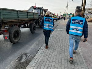Policjanci podczas działań