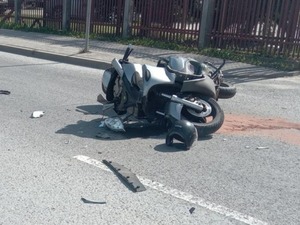 uszkodzony motocykl