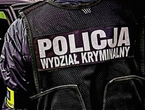 Policjant odwrócony tyłem