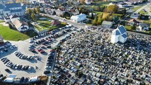 Widok cmentarza z góry