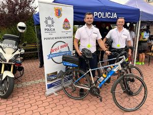 kolbuszowscy i mieleccy policjanci na I rajdzie rowerowym w Niwiskach