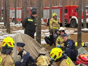 Policjanci oraz strażacy podczas ćwiczeń