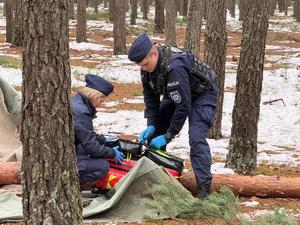 Policjanci oraz strażacy podczas ćwiczeń