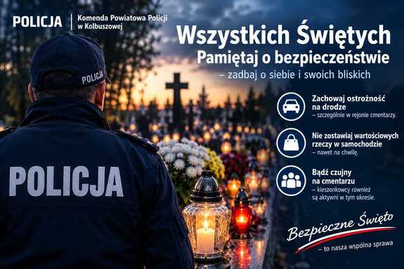 Zachowajmy ostrożność podczas przygotowań do dnia Wszystkich Świętych. Kolbuszowscy policjanci będą czuwać nad bezpieczeństwem