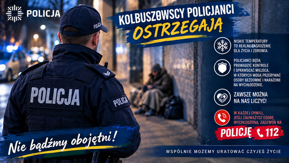Nie bądźmy obojętni na zagrożenie wychłodzeniem! Kolbuszowscy policjanci apelują o czujność